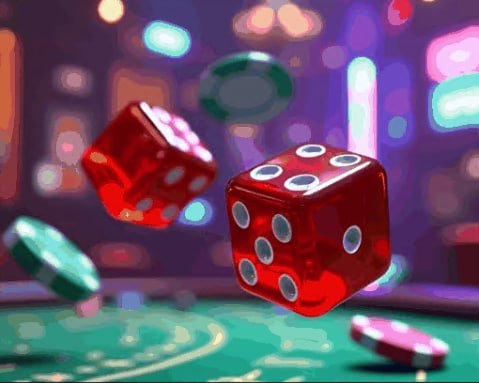 Ilustrasi pengguna bermain dengan platform lunaslot menggunakan ponsel dan desktop